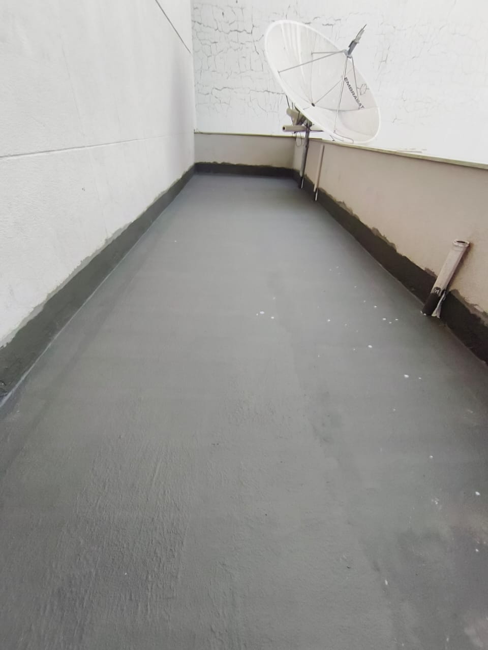 Laje em Londrina após impermeabilização